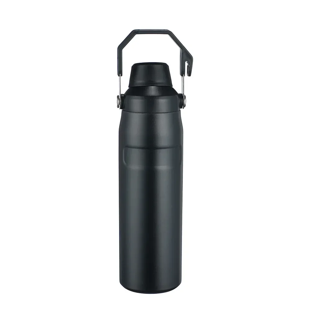 Wholesale Double Wall  travel handle stainless steel thermos flask water bottle insulated water bottle with lid