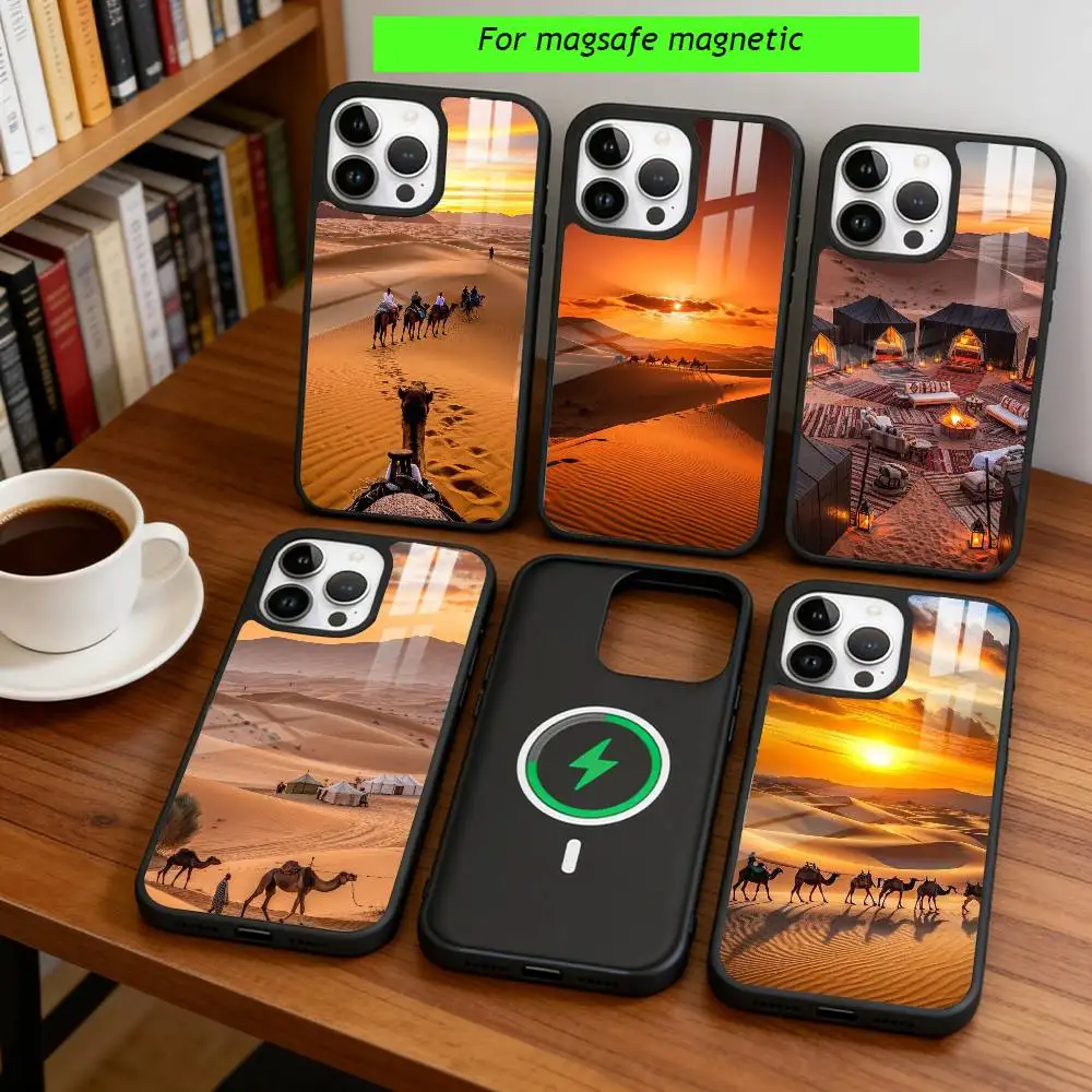 

Sahara Desert Phone Case For iPhone17,16,15,14,13,12,11 Plus,Pro Magnetic For Magsafe Wireless Charging