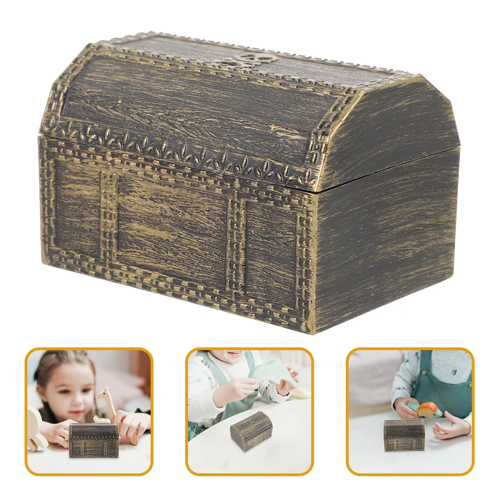 

1pcs Mini Pirate Box Plastic Storage Chest Halloween Party Supplies Gift Decor Retro Pirate Birthday Party Decorations