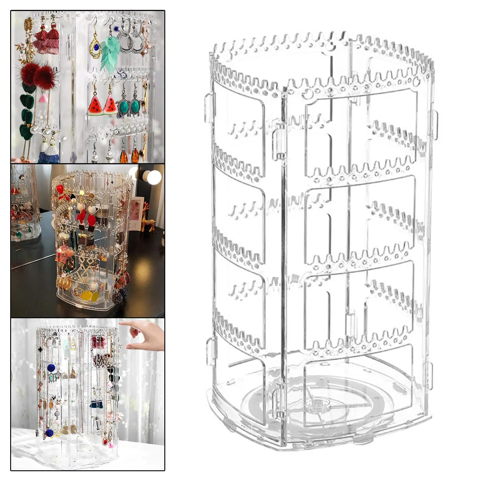 

Jewelry Organizer Jewelry Storage Display Rack Clear Exquisite for Necklace