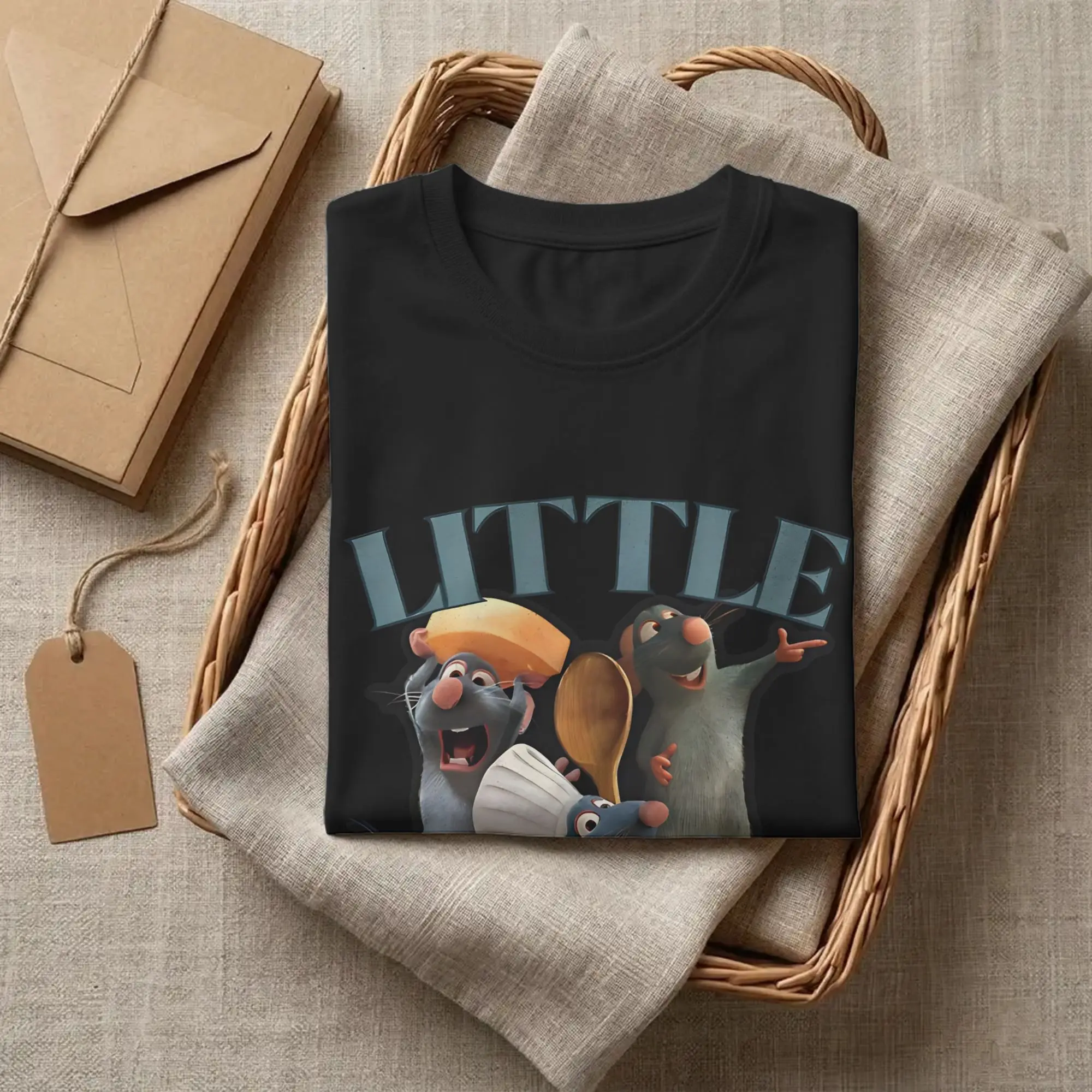 Little Chef, Remy T-Shirts für Männer und Frauen, Ratatouilles Crazy T-Shirt aus reiner Baumwolle, O-Ausschnitt, kurzärmeliges T-Shirt in Übergröße – Detail 1