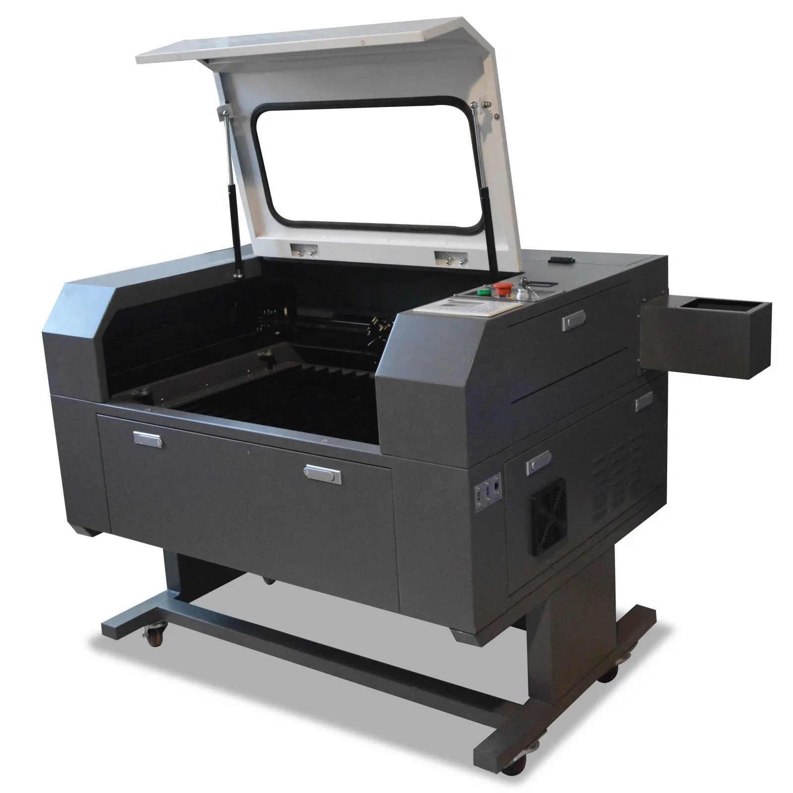 Wood Laser engraving Machine X700 You can control the feeding speed in the software and by LCD panel offline