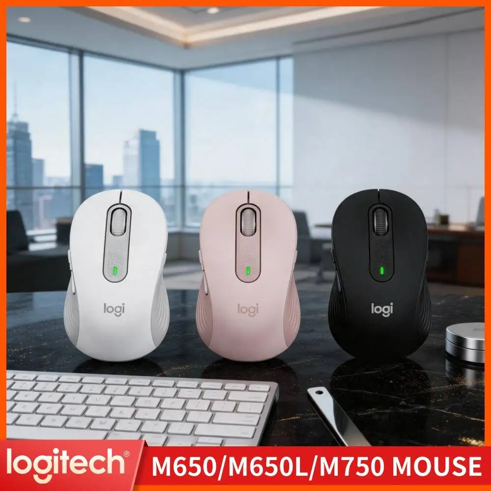 Logitech M650/M650L Signature Mouse - Wireless, 90% Reduced Click Noise, Multi-Platform Compatibility, 24-Month Battery