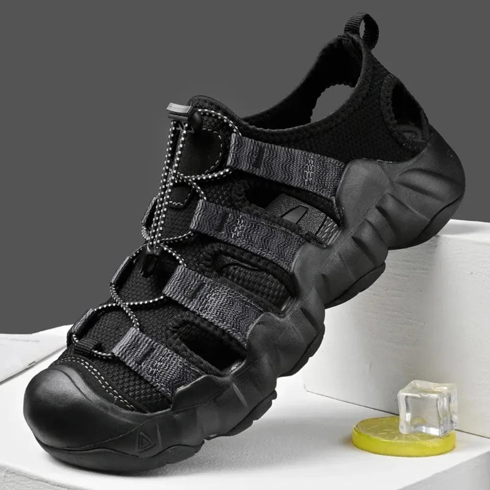 

Fashion Quality Outdoor Casual Shoes Walking Male Flats Men's Sandals Summer New Mesh Breathable Casual Shoes Man Beach Sandals
