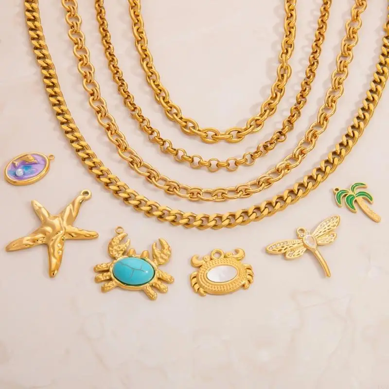 PXPB Sea Series Pendants Necklace قلادة الملحقات الحرفية مجوهرات قلادة رائعة لمشاريع المجوهرات والحرف الفريدة #4