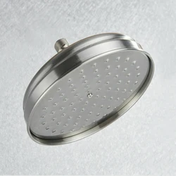 Round Shower head Rainfall Shower Head Bathroom Rain Shower Hand Held Shower Head Brushed Nickel Bathroom Accessory
