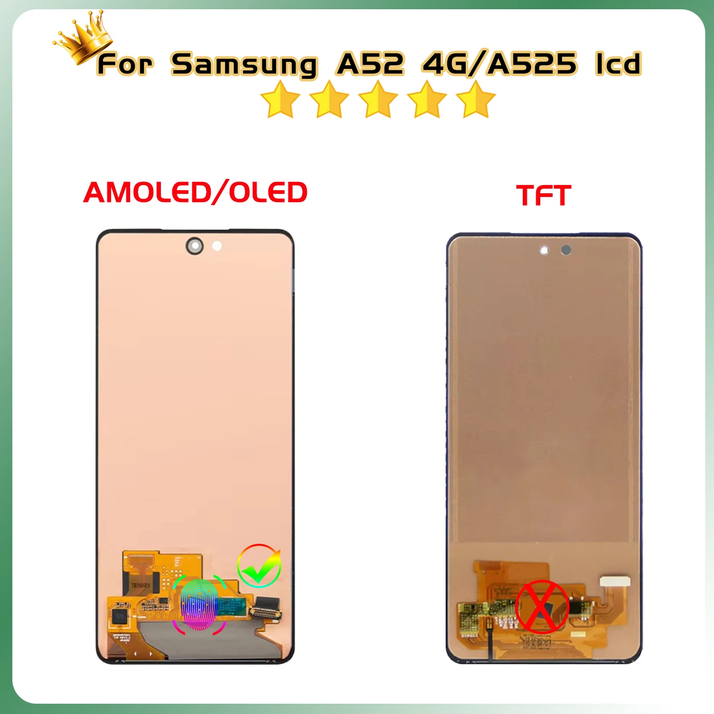 A52 4G AMOLED Display For Samsung A525F A525F/DS A525M A525M/DS LCD Assembly Replacement Display Touch Screen Digitizer