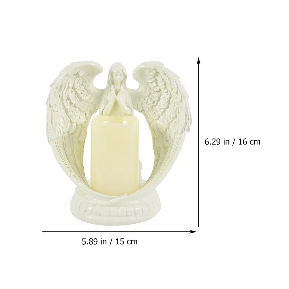 Electronic Angel Ornament Small Decorative Resin Lamp Flameless Desktop Light Stylish Home Decor