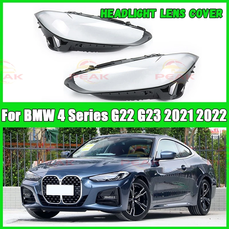 

For BMW 4 Series G22 G23 2021 2022 Car headlight cover cap Lenses for headlights car accessories automobil parts accessori
