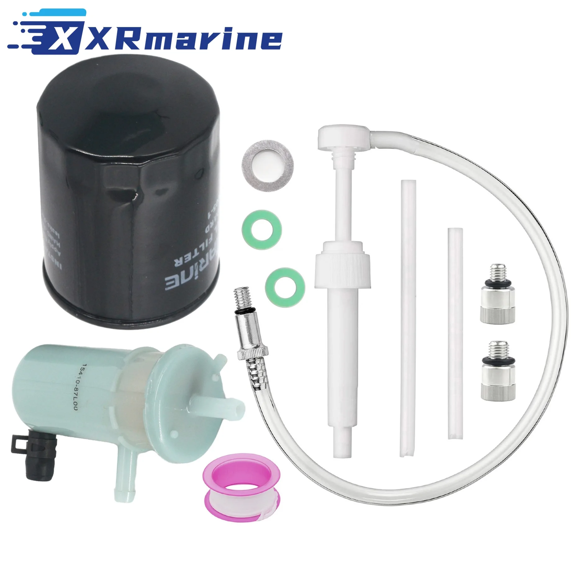

16510-96J00 Oil Filter & 15410-87L00 Fuel Filter Kit for Suzuki 4 Str DF70A DF75A DF80A DF90A Outboard Marine Eninge 8M0222310