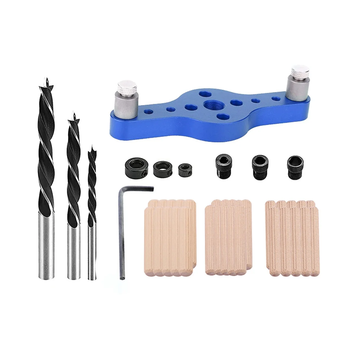 垂直ポケット穴ジグ、ドリルロケーター、木製ダボリング、セルフセンタリング、ドリルガイドキット、木工、ジグ