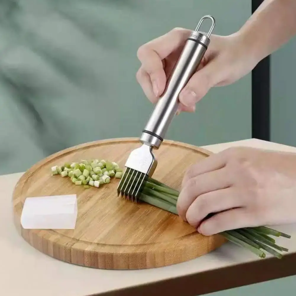 

Stainless Steel Blade Vegetable Chopper High-quality Green Onion Chopper Stainless Steel Onion Slicer for Quick for Chives