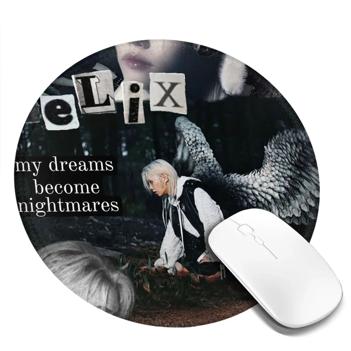 

FELIX Korean Kpop Singer Round Mouse Pad Computer Keyboard Mouse Mat Gamer PC Desk Mat Office Table Mats