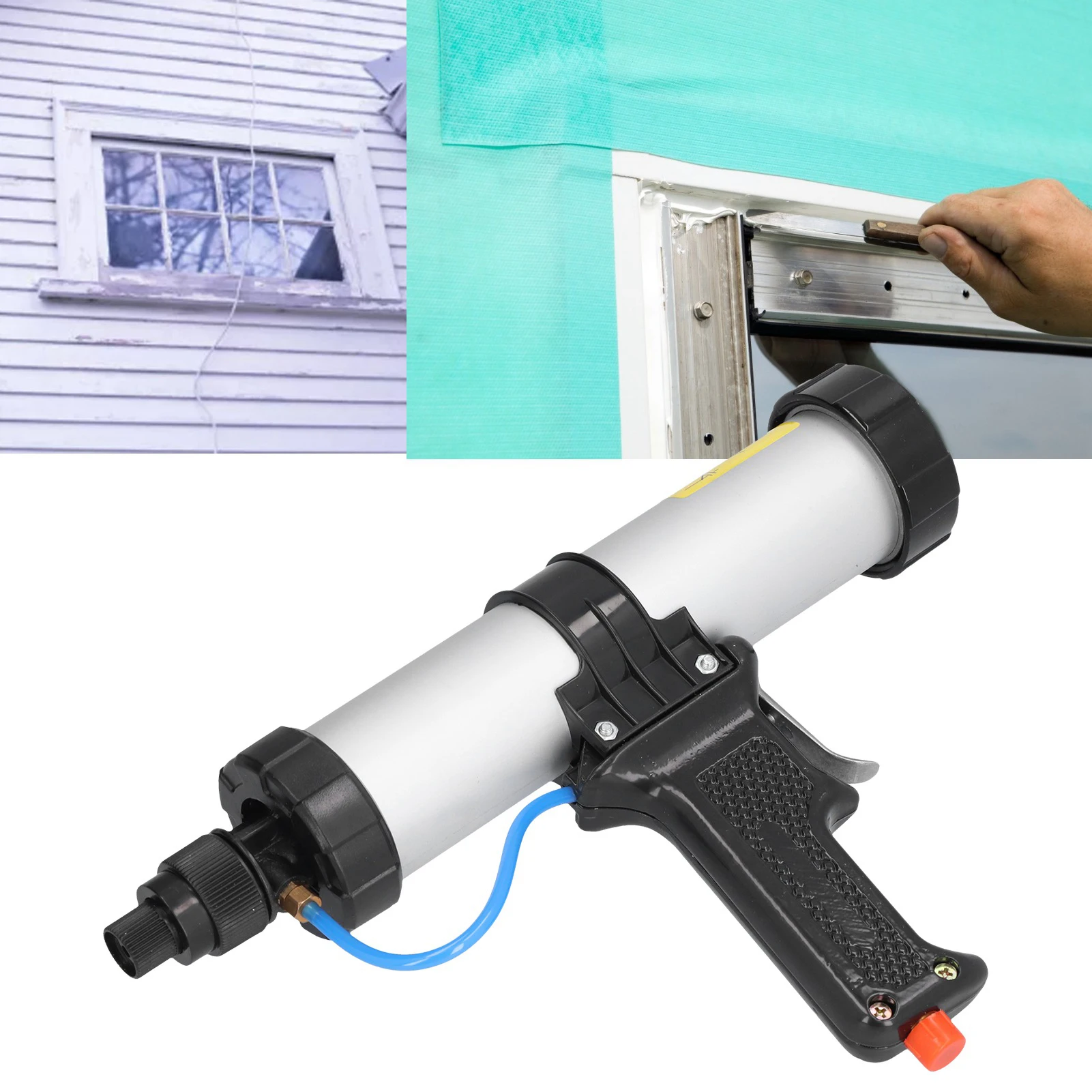 

Caulking Gun Pneumatic Caulking Gun Professional Pneumatics Glue Guns with Air Pressure Regulator Aluminum Alloy Caulking Gun