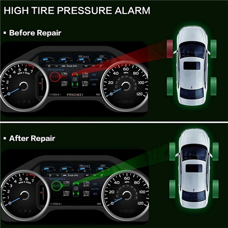 4Pcs Programmable TPMS Tire Pressure Sensor 315MHZ+433Mhz Only For Autel TS408 TS508 ITS600 2 In 1 MX Sensor Monitor