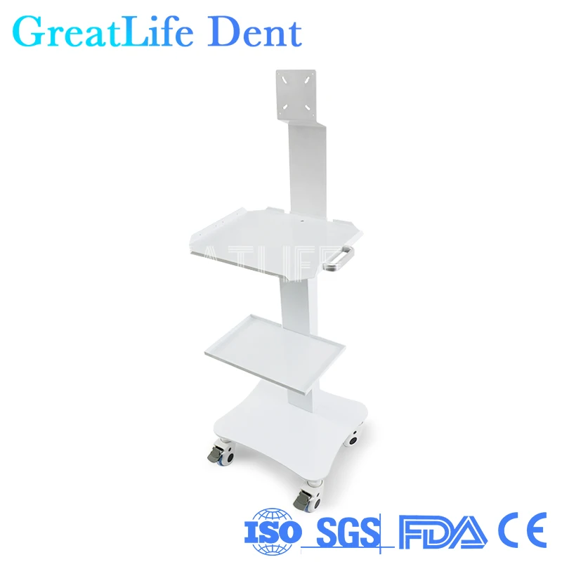 

GreatLife Dent Built-In Socket Medical Cart Clinic Cabinet Mobile Dental Storage Trolley For Dental Clinic Intraoral Camera