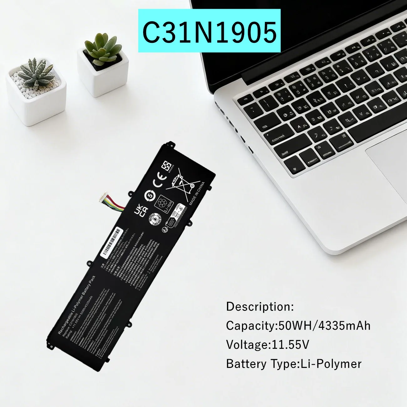 Laptop Battery For Asus VivoBook 14 S433F S14 S433 C31N1905 S433F S433FL S521FA S533FL V533F K533F Notebook PC