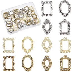 60Pcs Photo Frame Theme Alloy Charms Photo Frame Pendants Alloy Nail Art Decoration Accessories for DIY Crafts Earrings Necklace