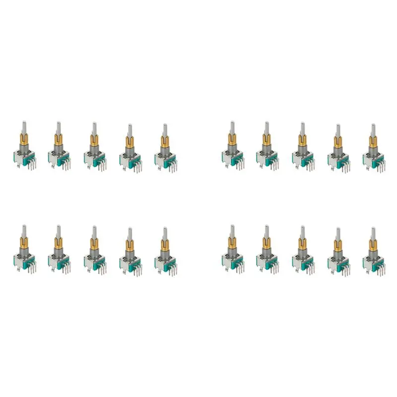 

Двухосевой энкодер ABUH-20PCS EC11EBB24C03 с переключателем, 30 положений, 15 импульсов на позицию, ручка 25 мм