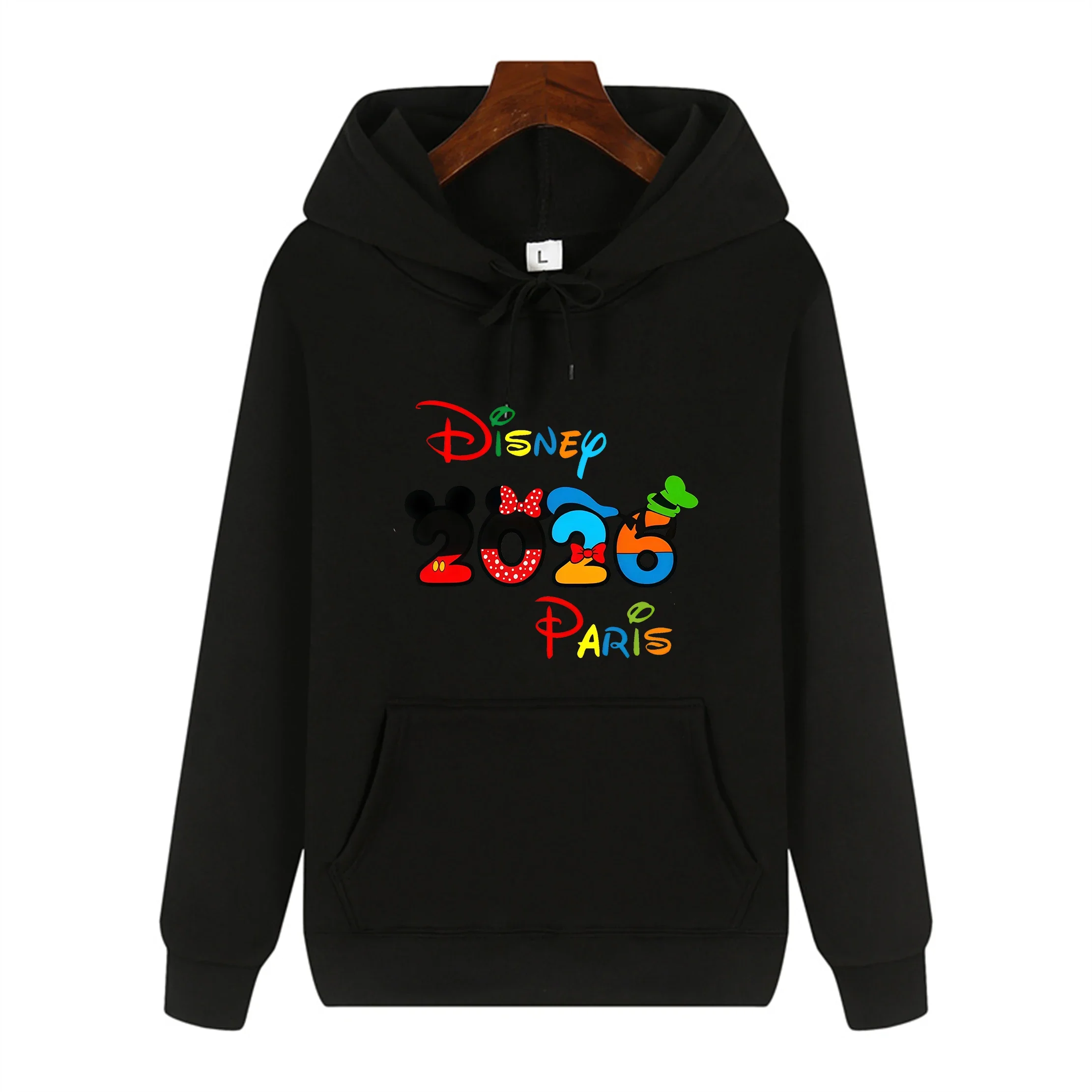 Disney 2026 Paris Hoodie Disneyland Paris Resort Pullover Disney Couple Top Disney Family Top Unisex Adult Children's Hoodie - view 3