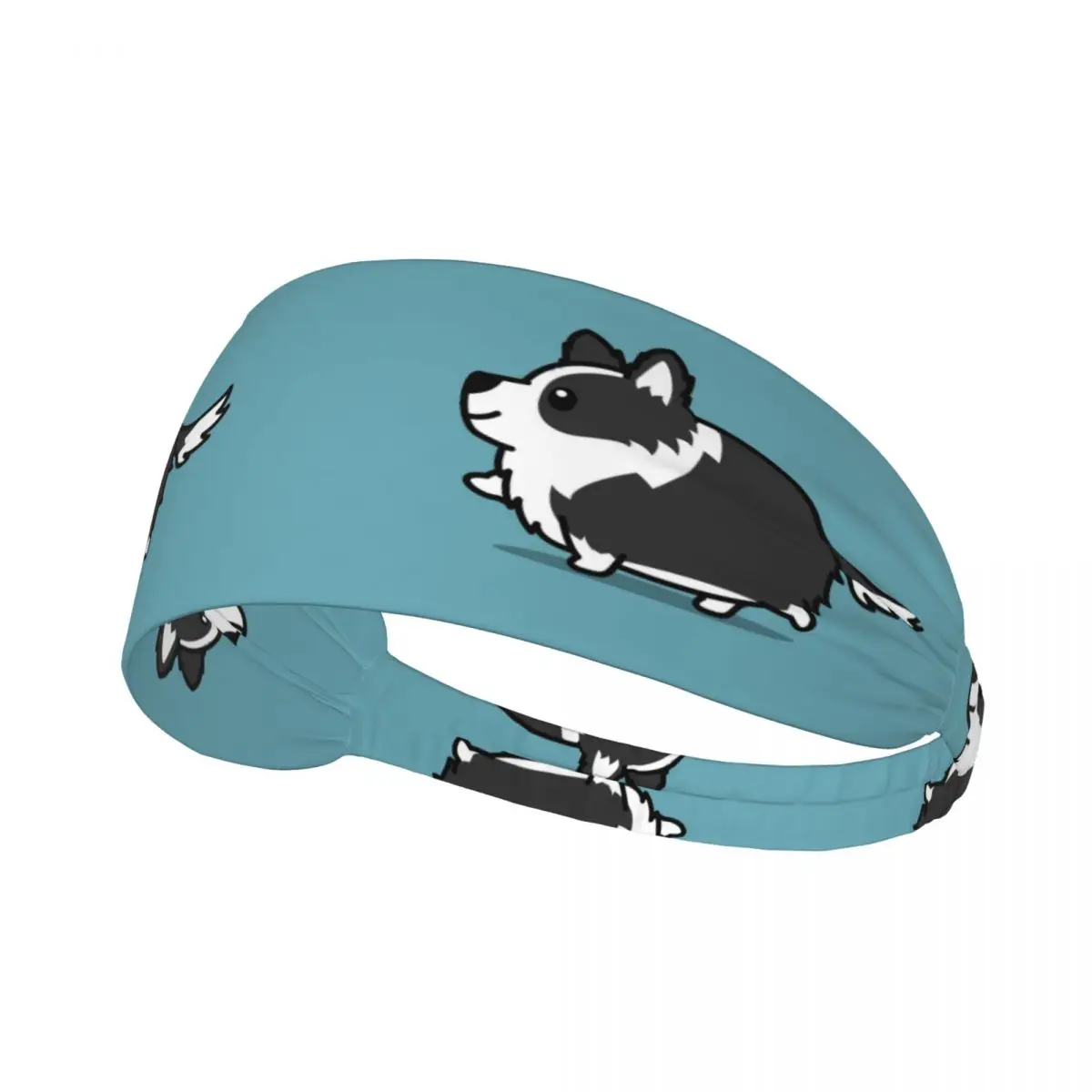 

Custom Cute Border Collie Sweatband for Men Women Quick Drying Sports Sweatband Gym Yoga Running