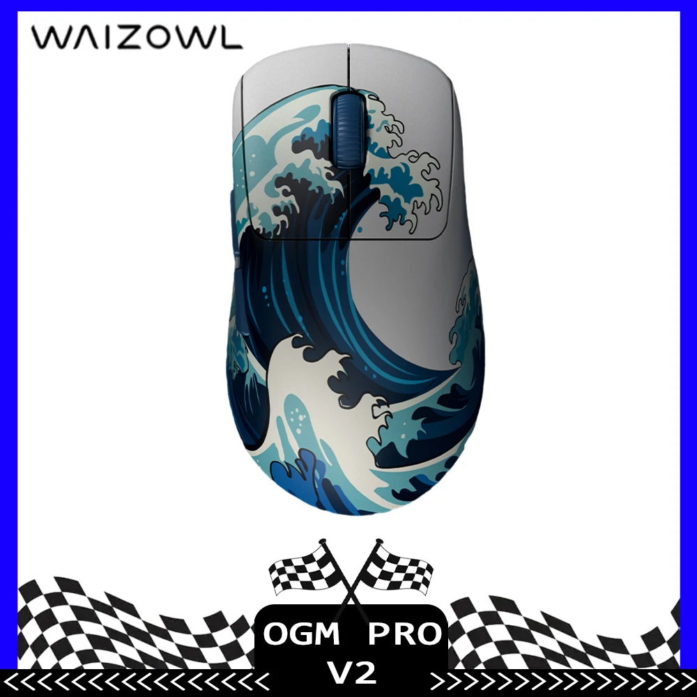 WAIZOWL ogm proV2 wireless mouse tri mode  paw3950 8k return ergonomics esports gaming mouse pc accessories gamer mouse gifts