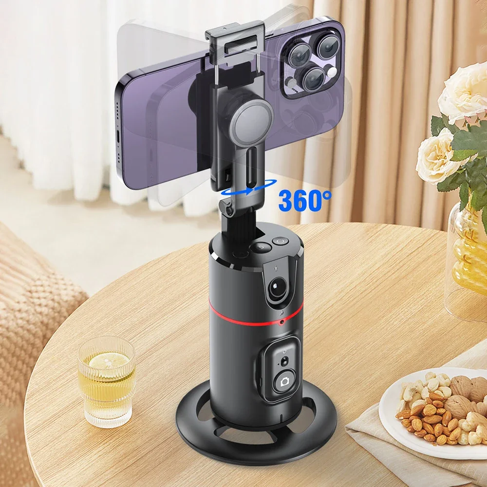 Handheld Head Stabilizer Selfie Stick 360° Rotation Gimbal Auto Face Tracking Tripod Mount Wireless Remote Smart Stands for Vlog