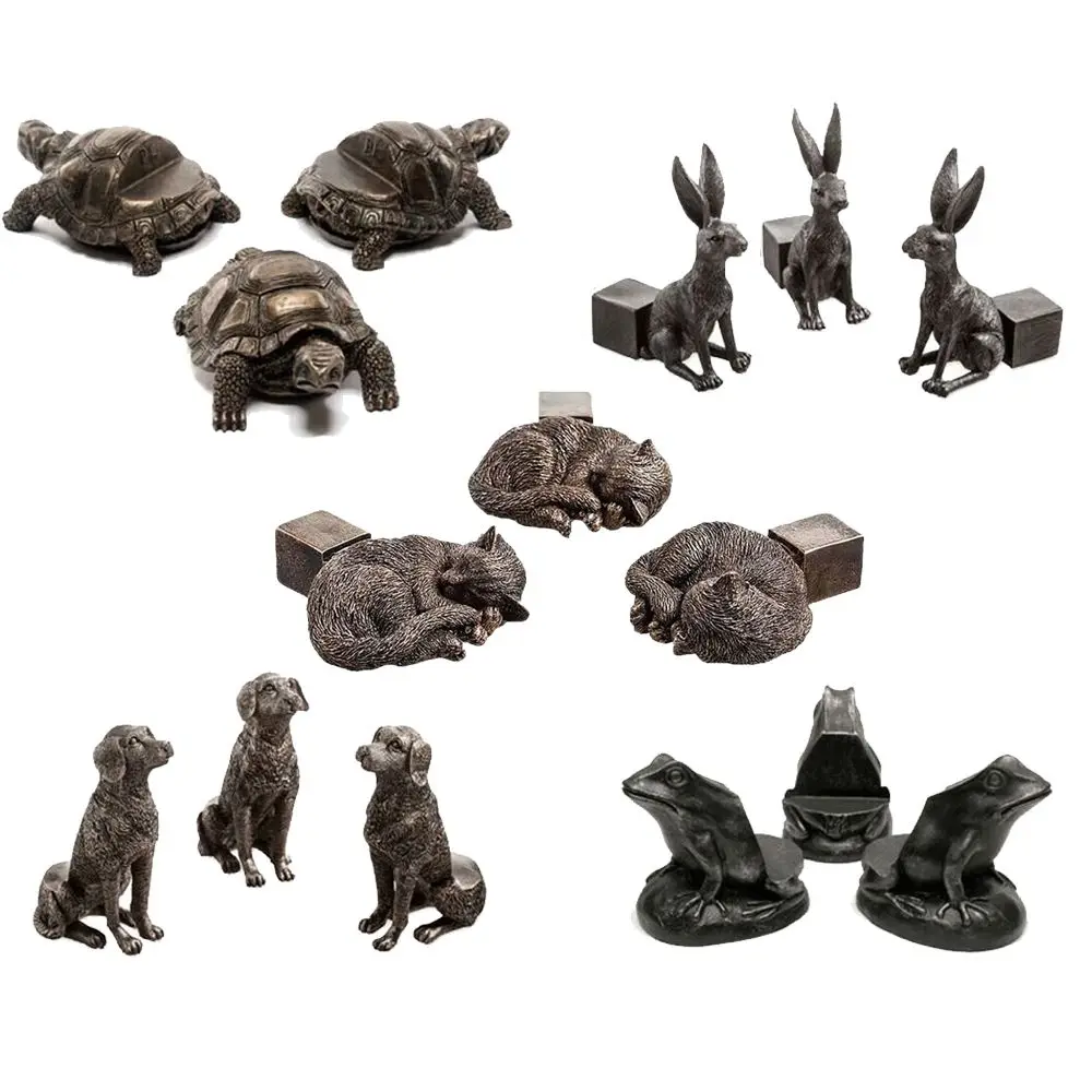 3 قطعة ديكور الحديقة الحيوان الراتنج اناء للزهور دعم وعاء النبات القدم النبات حامل بونساي الوقوف #4