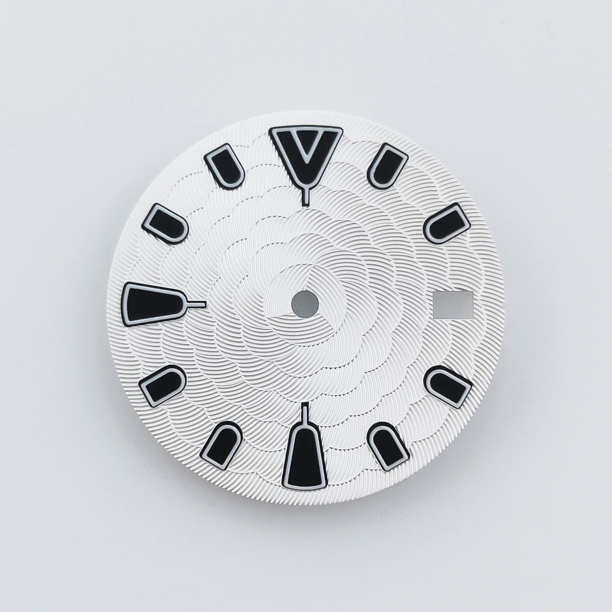 Manbushijie 28.5mm black blue green white watch dial green luminous dial fit NH35 movement fit 3 o'clock crown 3.8 o'clock crown