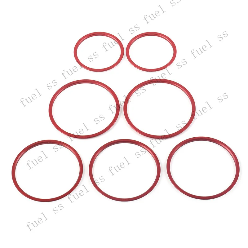 S+ AC Air Vent Outlet Inner Ring Cover Trim For Mercedes Benz C Class W205 Red 7Pcs view 4