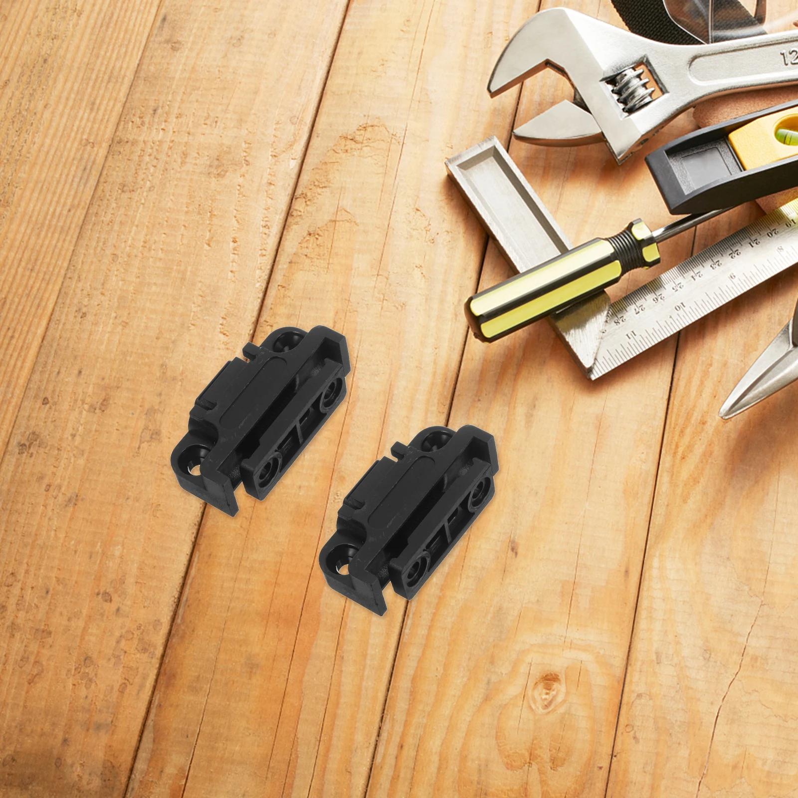 

10 Pcs Roman Column Buckle Angle Brackets for Wood Corner Braces Fastener Accessories Shelves Black Cabinet Frame Plastic