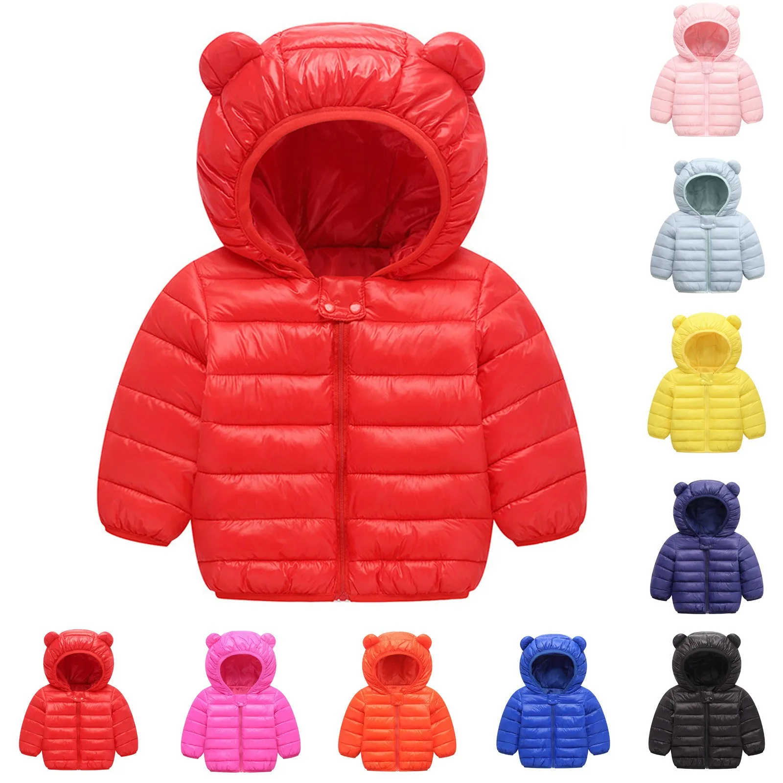 Chlidren Boys Girl Winter Coats Jacket Kids Zipthick Ears Snow Hoodie Clothes Children Clothes Girl Baby Boy Clothes детская оде