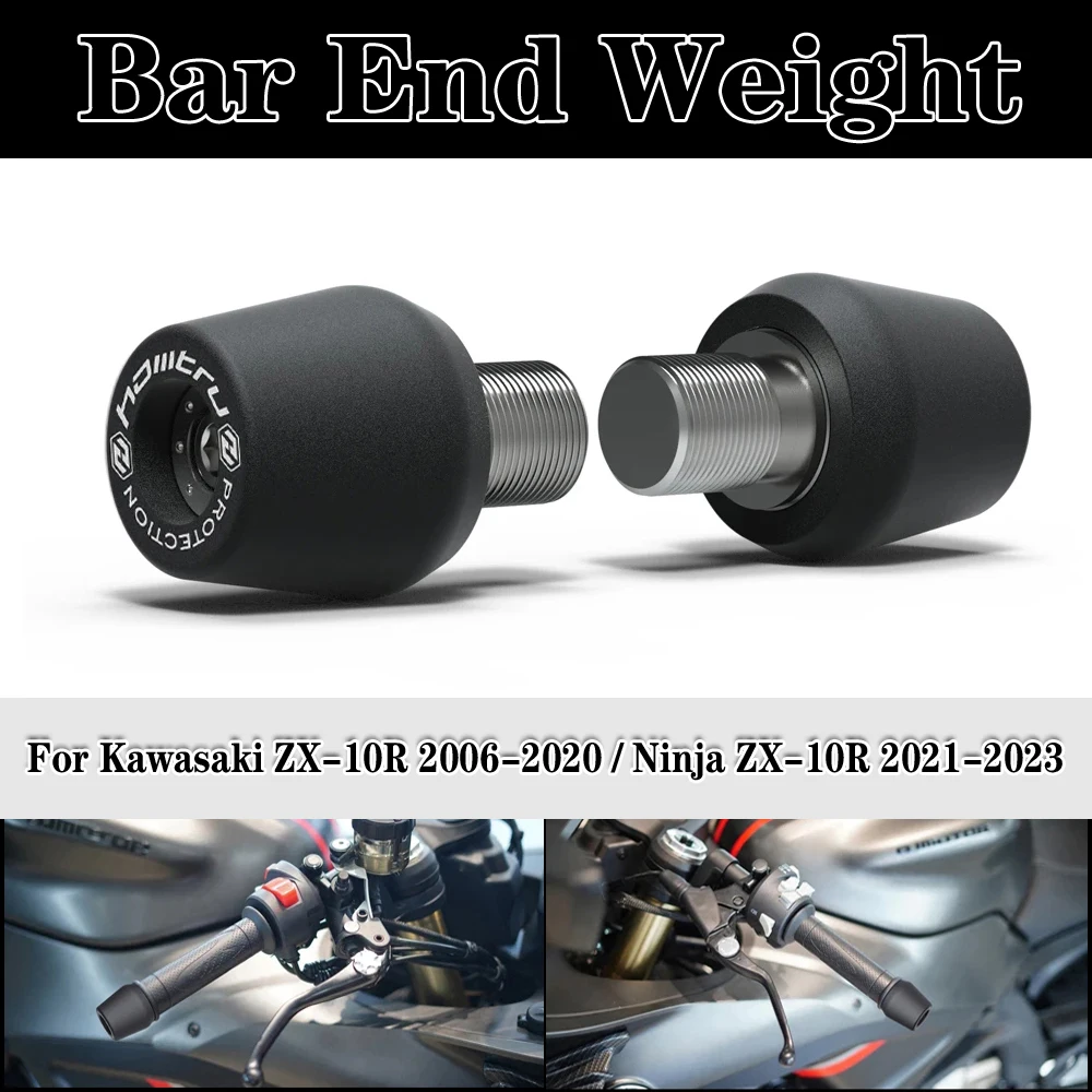 

For Kawasaki ZX-10R ZX-10RR 2006-2020 / Ninja ZX-10R ZX-10RR 2021-2023 Motorcycle Handle Bar End Weight Grips Cap