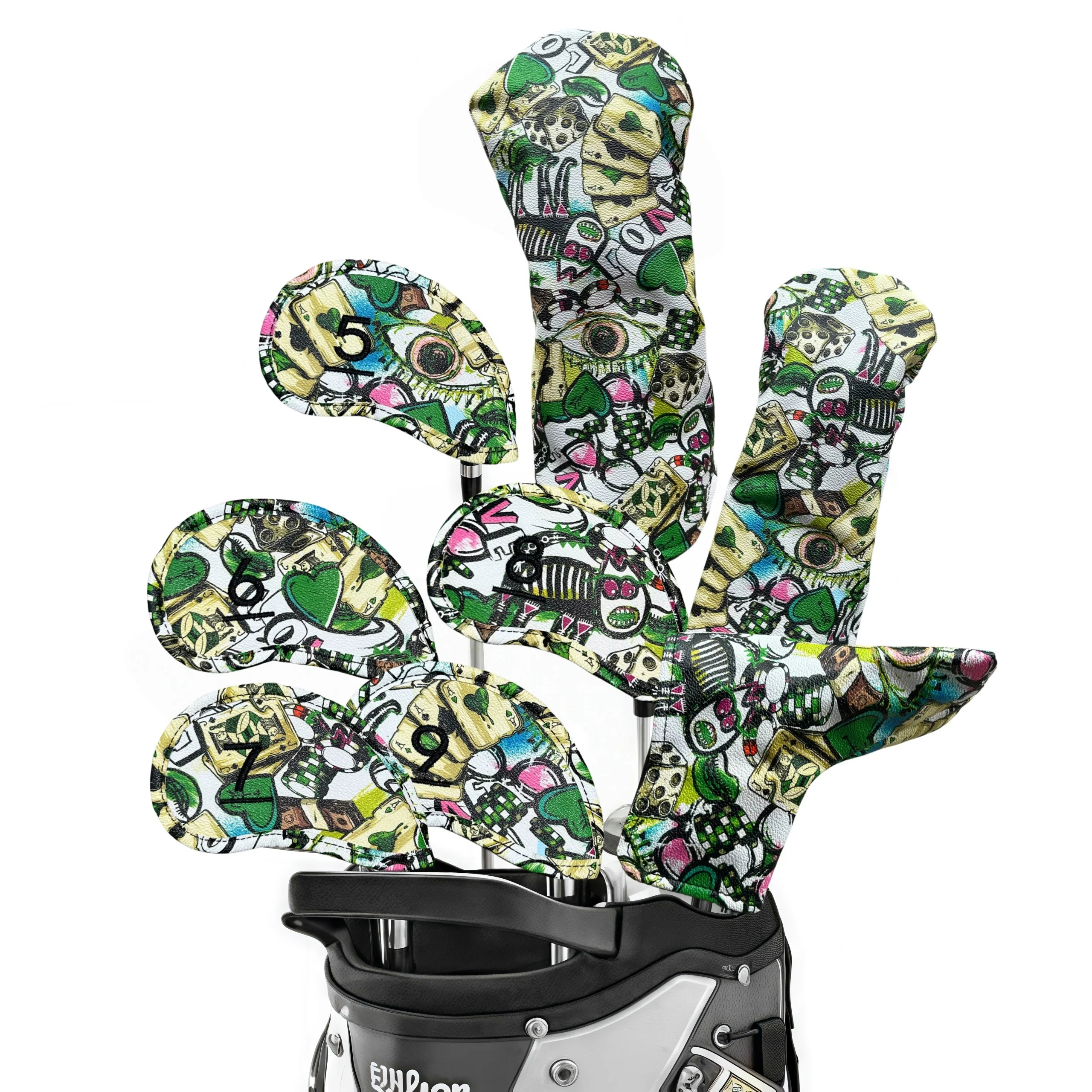 Прочный защитный чехол для гольф-клуба, защитный чехол для головы гольф-клуба, аксессуары для сумки для гольфа, узор произвольной срезы