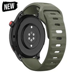 22mm 20mm Silicone Strap For Amazfit GTR 4/GTS 4 Breathable Wristband Samsung Galaxy Watch 7/6/5 Huawei Watch 4/3/GT3-2 Pro Band