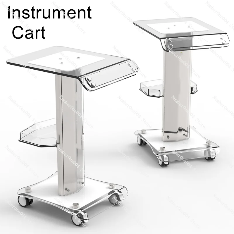 Beauty equipment trolley beauty salon special acrylic small bubble trolley stand dolly base