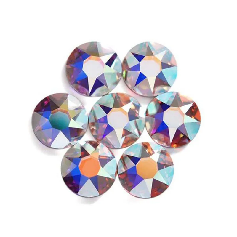 

6A Best 8big 8 small Mix Color Crystal AB Strass Stones Pixie Non-Hot Fix Flatback Rhinestones For Clothes Garment Nail