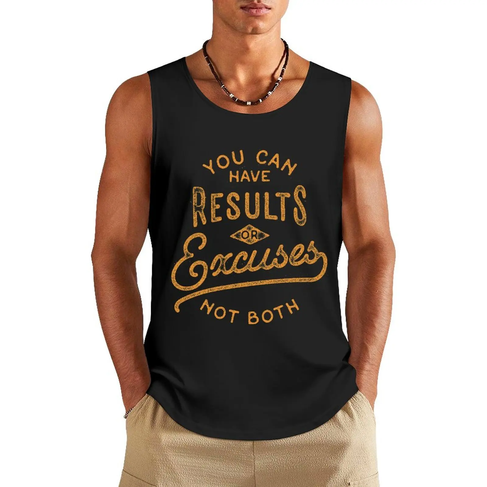 You Can Have Results Or Excuses Not Both Tank Top Male clothes anime clothes summer clothes for men fashion 2024 man