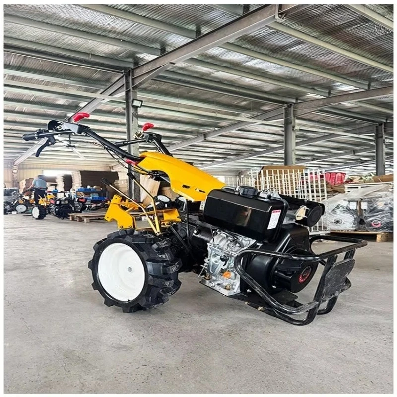 Rotary Cultivator Four-Stroke Engine 12   Power Weeder Machine Mini Tiller Agricultural Micro Tillers Rear Tine Farm