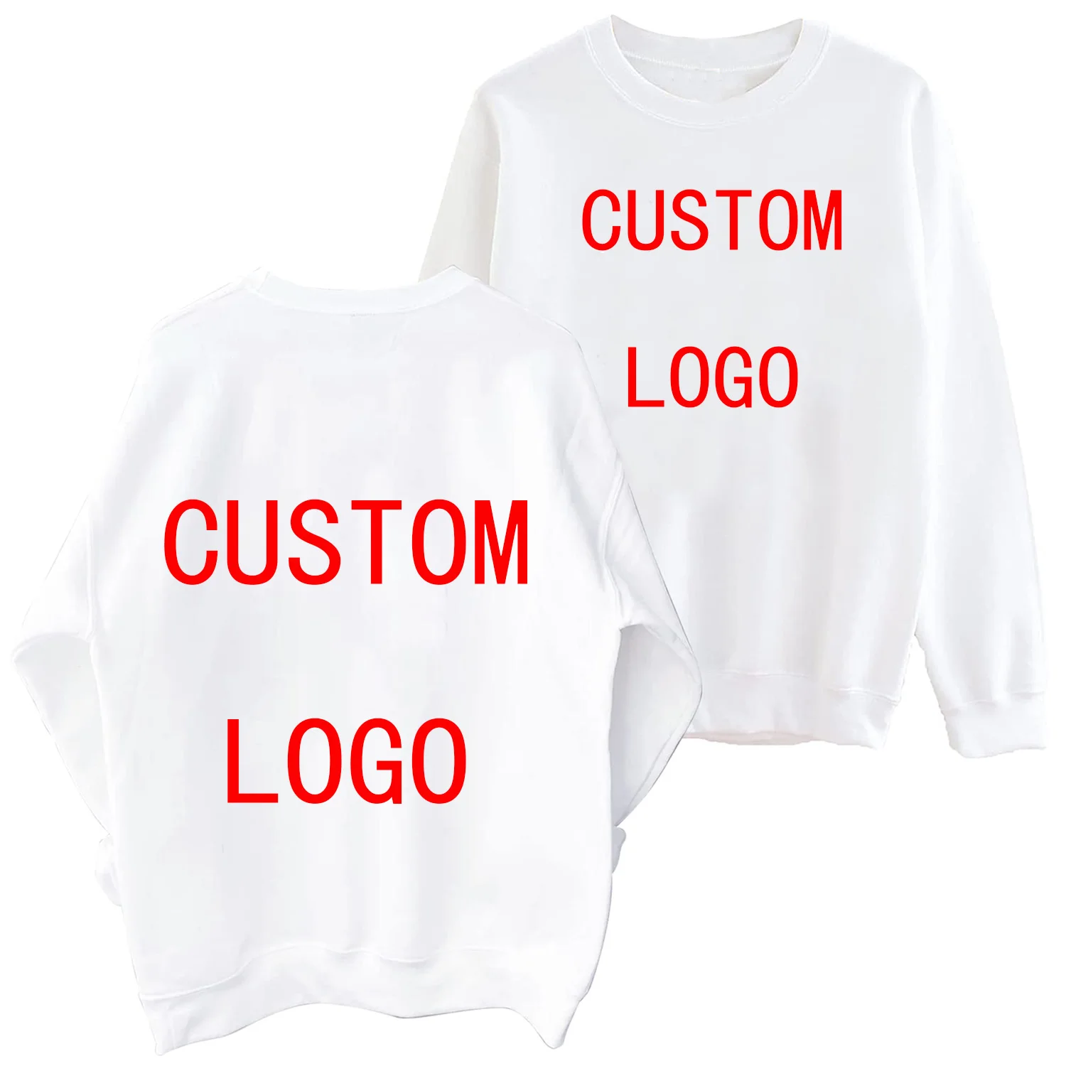 Men Women Custom Sweatshirt Oversized Crewneck Long Sleeve Loose Casual Sweatshirts