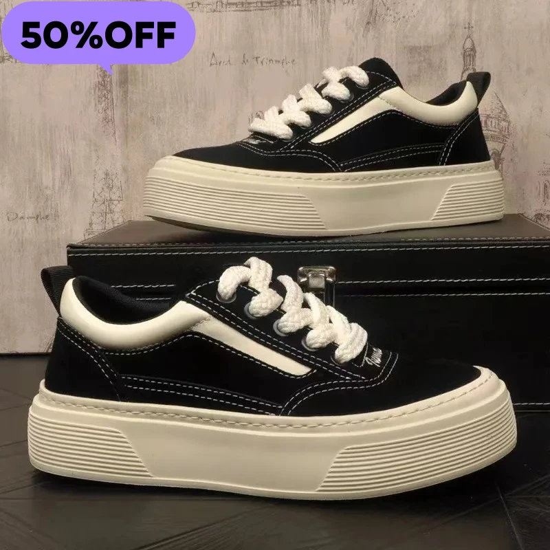 

High Quality Men Casual Sneakers Suede Leather Platform Board Shoes Comfortable Breathable Walking Sport Footwear Athletic Shoes