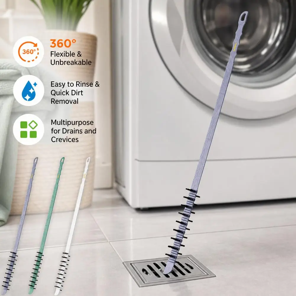 Long Handle Washing Machine Cleaning Brush Deep Cleaner Tool For Drum Slot Crevice Pipe Household Cleaning Accessories