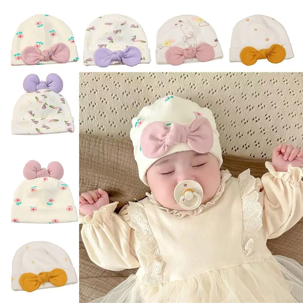 

Cute Cotton Bowknot Baby Hat Soft Lovely Girls Boys Hat Turban Headband Spring Summer Autumn