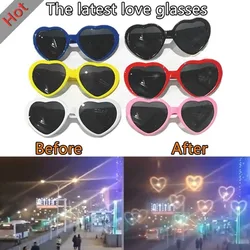 Heart Shaped Love Effects Glasses Watch The Lights Change Heart Diffraction Glasses At Night Love Lights Unisex New Gifts