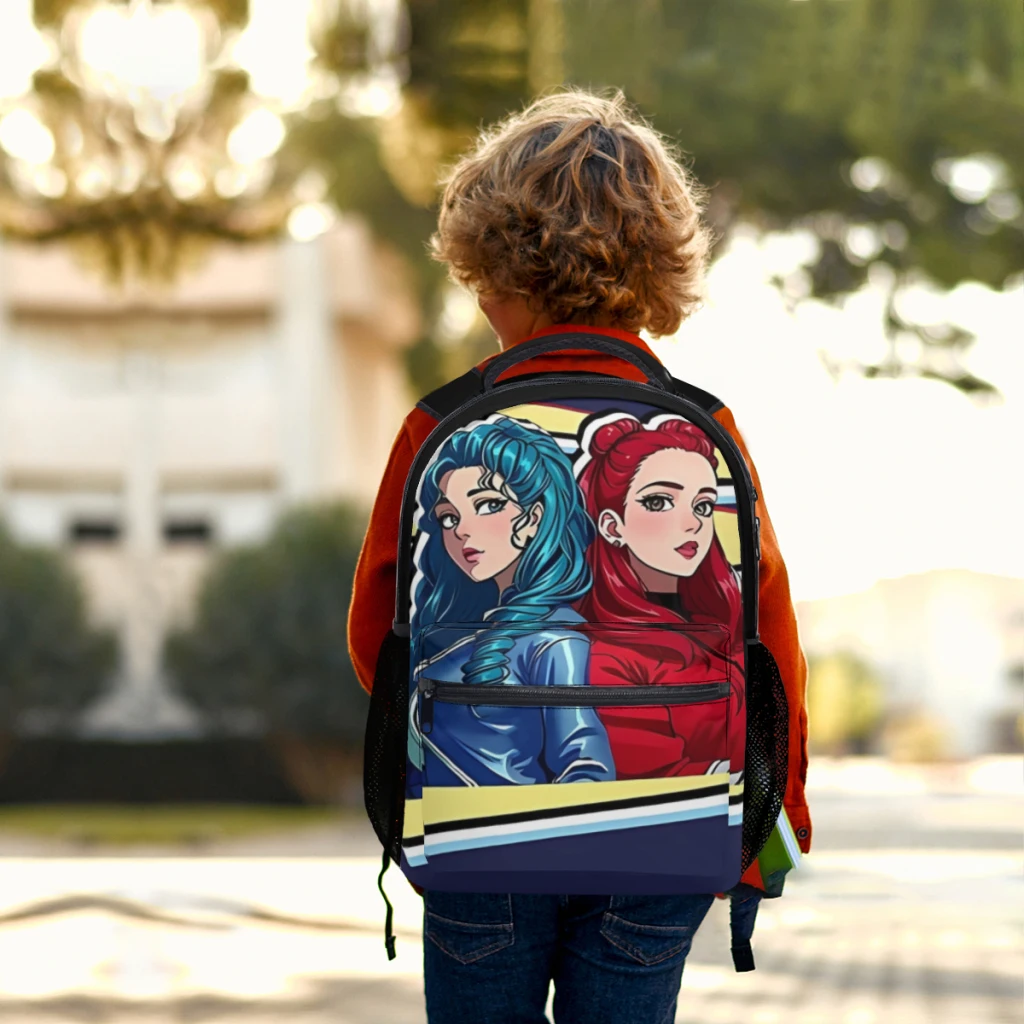 Descendants 4 The Rise Of Red Kylie Cantrall and Malia Baker Anime Manga Comics Pop Backpack Bag Duża pojemność Modna torba na książki