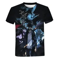 Korea Solo Leveling Anime Comics 3D Print role hobby clothing Short Sleeve T-shirt Oversized Top Quick-drying Tee animation fans