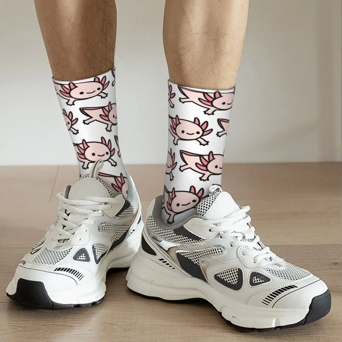 Axolotl-Chaussettes Harajuku pour hommes et femmes, Chaussettes longues toutes saisons, Bas de haute qualité, Accessoires cadeaux, 1