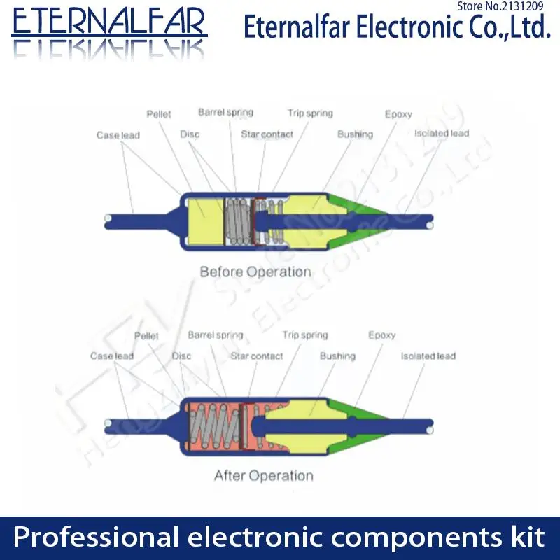 Fusible térmico TF, interruptor de termostato de Control de temperatura, grado C, RY 10A, 15A, 250V, 121, 125, 130, 133, 140, 142, 145, 150, 152,