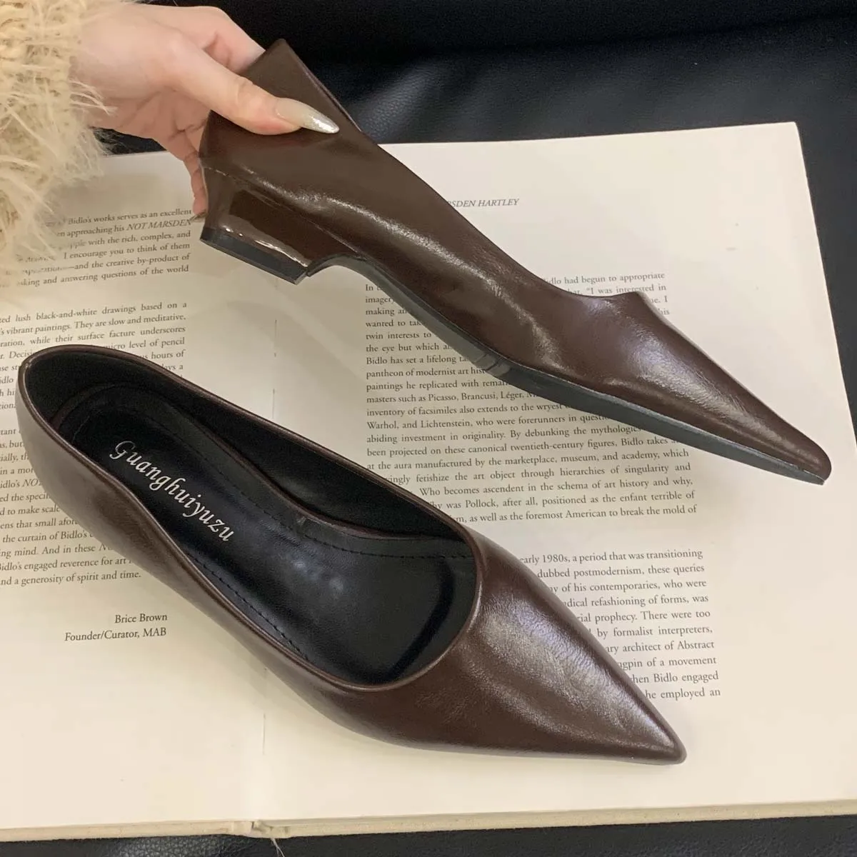 Female Slip On Footwear Pumps Ladies Low Heel Shoes Casual Pointed Toe Fashion Shallow Elegant Women Heeled Shoes Slides