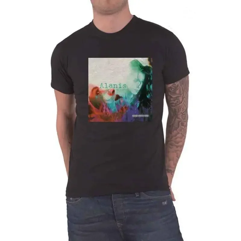 Alanis Morissette T Shirt Jagged Little Pill Logo New Official Black